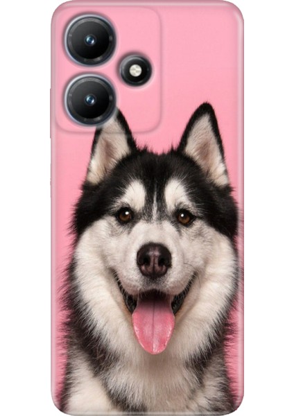 Infinix Hot 30 Kılıf Baskılı Esnek Silikon Kapak Hasky