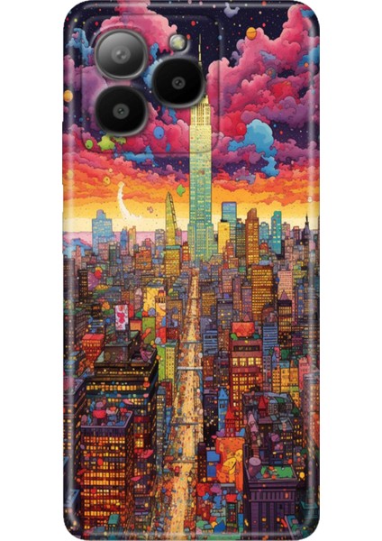 Omix X7 Kılıf Silikon Tasarım Stok Retro Newyork