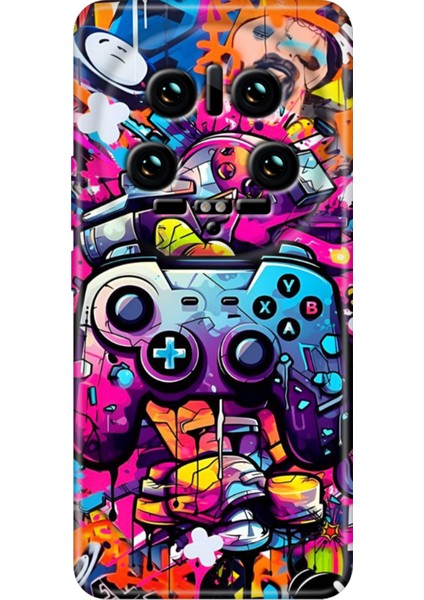 Xiaomi Mi 14 Ultra Kılıf Renkli Rubber Desen Silikon Gamer