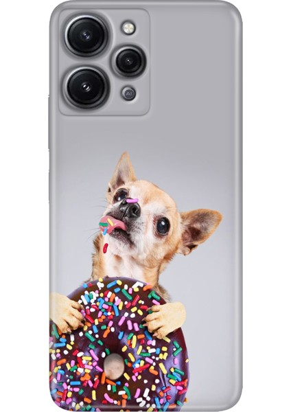 Xiaomi Redmi 12 Kılıf Tasarım Outlet Silikon Donut Dog