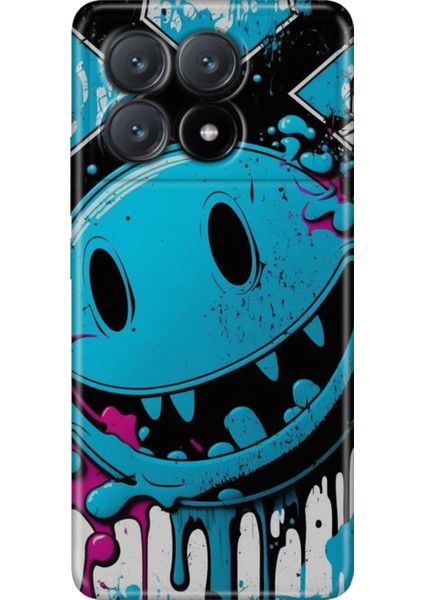 Xiaomi Poco X6 Pro Kılıf Renkli Esnek Silikon Vintage Wall