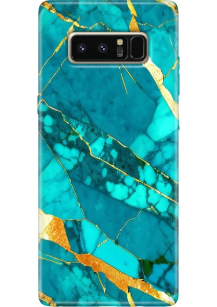 Samsung Galaxy Note 8 Kılıf Renkli Temalı Note8 Silikon Prag Mermer