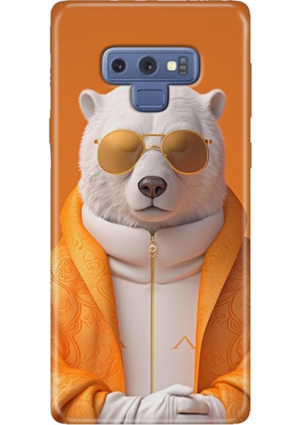 Samsung Galaxy Note 9 Kılıf Renkli Esnek Silikon Stil Bear