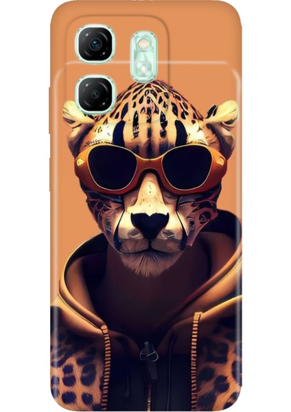 Infinix Hot 50I - Smart 9 Kılıf Desenli Kapak Renkli Tpu Uv Tiger