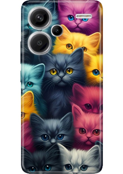 Xiaomi Redmi Note 13 Pro Plus 5g Kılıf Tasarım Outlet Silikon Kedi Ordusu