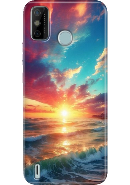 Tecno Spark 6 Go Kılıf Desenli Kapak Renkli Ermer Okyanus