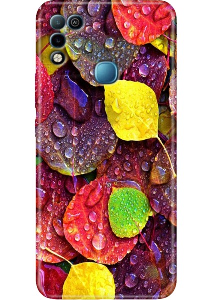 Infinix Hot 11 Play Uyumlu Kılıf Full Desenli Renkli Tpu Silikon Sonbahar