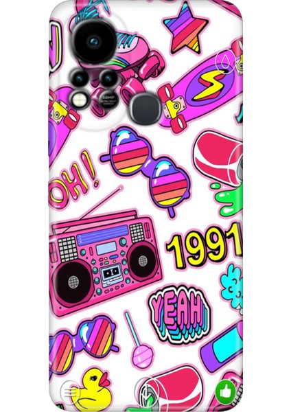 Infinix Hot 11S Uyumlu Kılıf Renkli Tpu Silikon 90'lar