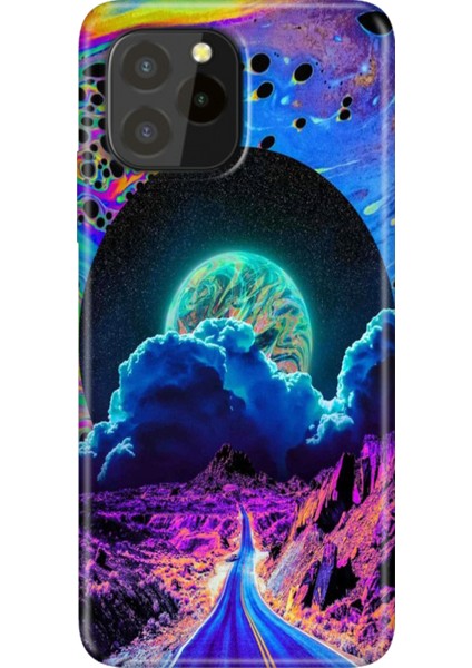 Oukitel C21 Pro / Plus Uyumlu Kılıf Desenli Silikon Renkli Tpu Uv Dream Road