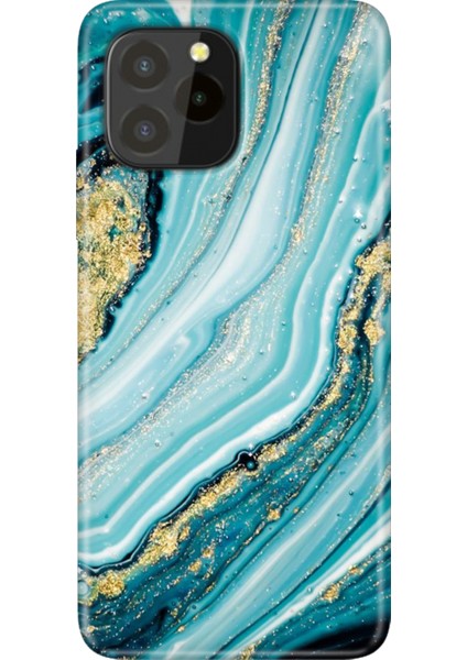 Oukitel C21 Pro / Plus Uyumlu Kılıf Desenli Silikon Renkli Tpu Uv Simli Taş