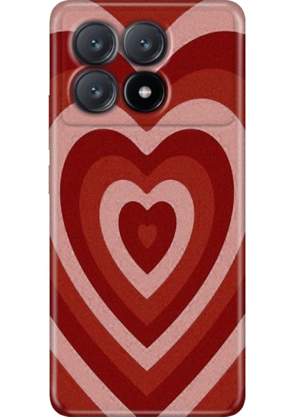 Xiaomi Poco X6 Pro Kılıf Renkli Esnek Silikon Mat Kalp