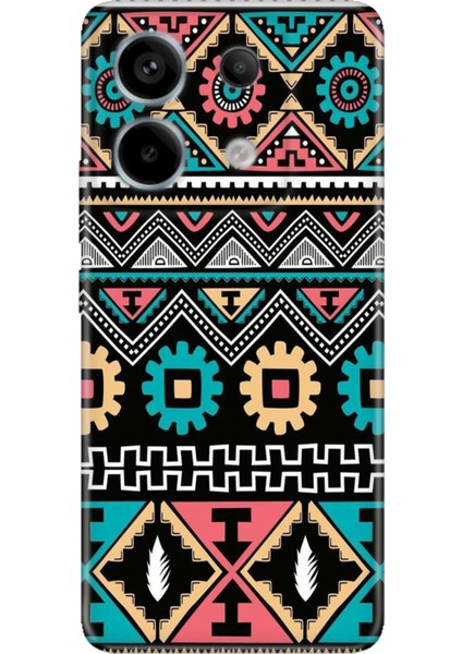 Redmi Note 13 Pro 5g / Poco X6 Kılıf Renkli Esnek Silikon Etnik
