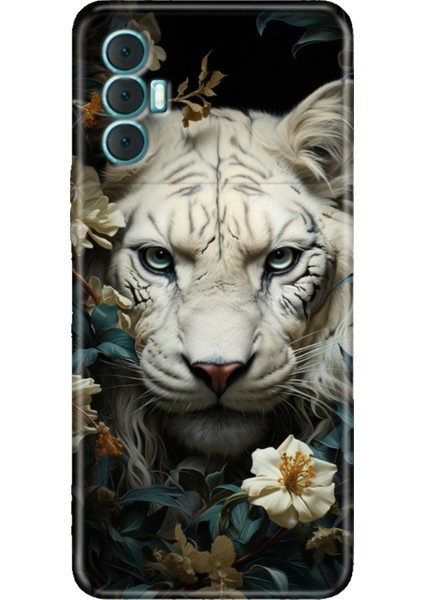 Tecno Spark 8 Pro Kılıf Renkli Silikon Kapak Aslan