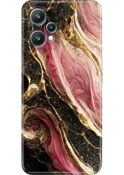 Realme 9 Pro Kılıf (RMX3472) Uyumlu Renkli Baskılı Desenli Seattle Mermer