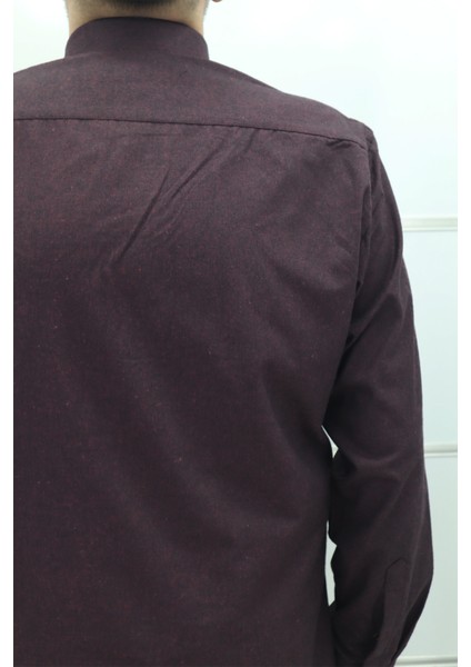 Fistan Store Erkek Düz Klasik Kesim Rahat Kalıp Tek Cepli Kışlık Kaşmir Gömlek fırsatları