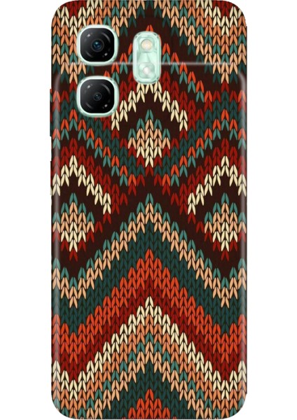 Infinix Hot 50I - Smart 9 Kılıf Desenli Kapak Renkli Tpu Uv Zikzak