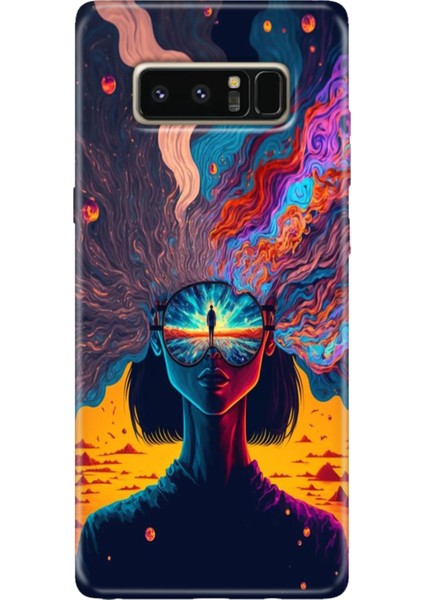Samsung Galaxy Note 8 Kılıf Renkli Temalı Note8 Silikon Girdap