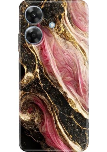 Realme Note 60 4g Kılıf Renkli Baskılı Tasarım Desenli Case Seattle Mermer