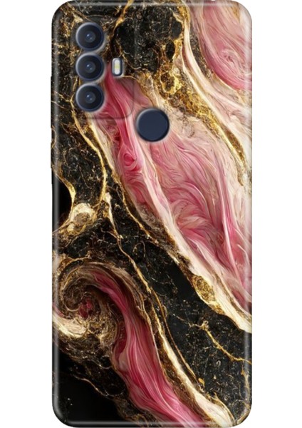 Tcl 30 Se Kılıf Desenli Silikon Renkli Tpu Uv Seattle Mermer