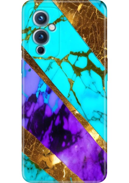 Oneplus 9 Kılıf Desenli Silikon Renkli Tpu Uv Nezih Mermer