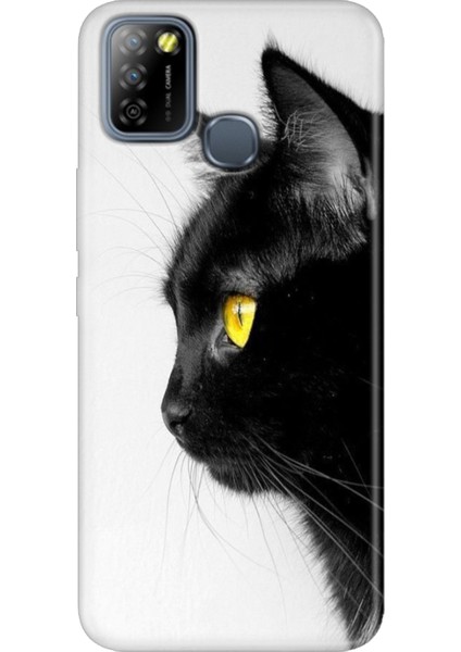 Infinix Smart 5 Uyumlu Kılıf Renkli Smart 5 Silikon Kedi Bakışı