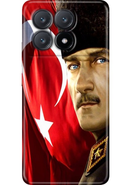 Xiaomi Poco X6 Pro Kılıf Renkli Esnek Silikon Mustafa Kemal