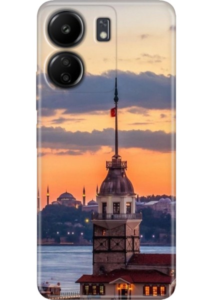 Xiaomi Redmi 13C - Poco C65 Kılıf Renkli Esnek Silikon Kız Kulesi