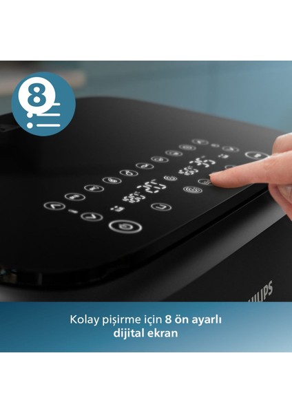 %90’a Kadar Daha Az Yağ ile Sağlıklı Kızartma Çift Hazneli Büyük Hacim – 6 L + 3 L ile Maksimum Esneklik 3000 Serisi Çift Hazneli Airfryer & Fritöz