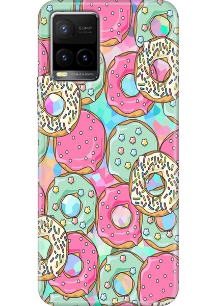 Vivo Y21S Y33S Y32 Kılıf Desenli Silikon Esnek Kapak Donut