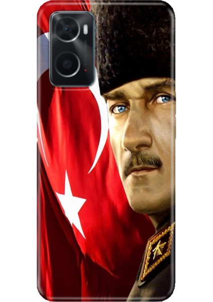 Oppo A76 Kılıf Silikon Tasarım Stok Mustafa Kemal