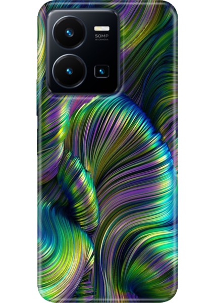 Vivo Y22S -Y35 Kılıf Desenli Kapak Renkli Tpu Uv Holographic