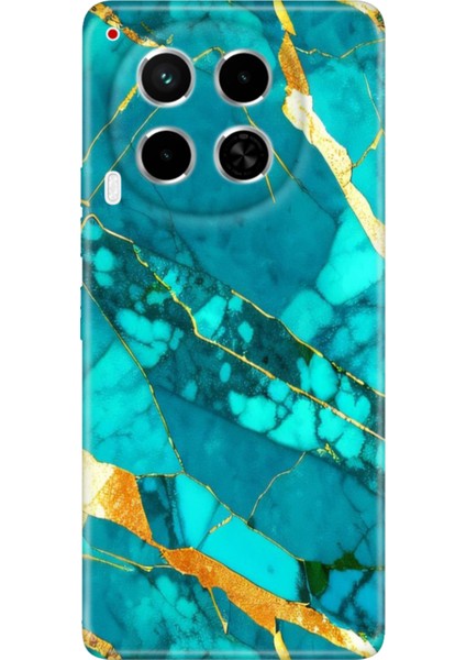 Tecno Camon 30 Kılıf (Cl6) Uyumlu Silikon Desenli Kapak Prag Mermer