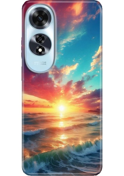 Oppo A60 Kılıf (CPH2631) Uyumlu Silikon Desenli Kalıplı Ermer Okyanus