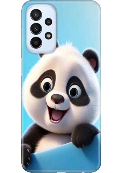 Samsung Galaxy A23 Kılıf Silikon Tasarım Stok Panda
