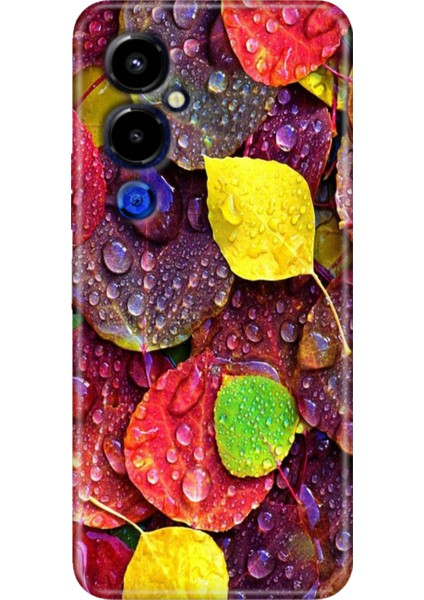Tecno Pova 4 Pro Kılıf Renkli Temalı Pova 4 Pro Silikon Sonbahar