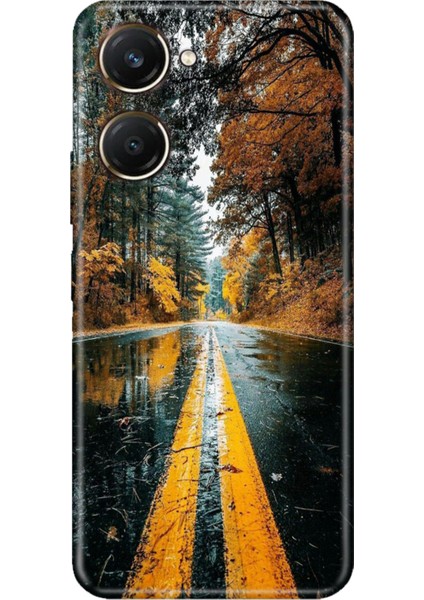 Vivo Y18 Kılıf Desenli Silikon Vivo Y18 Kapak Korku Yolu