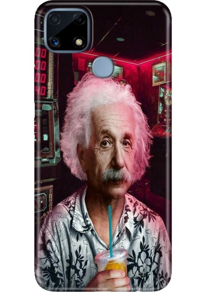 Realme C25 Kılıf Desenli Silikon Renkli Phone Case Albert