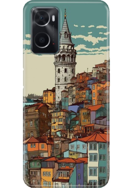 Oppo A76 Kılıf Silikon Tasarım Stok Galata