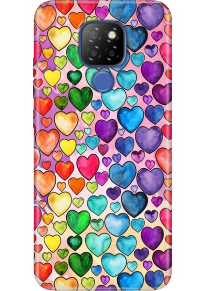 General Mobile Gm 20 Kılıf Desenli Silikon Case Uv Kalp Çizim