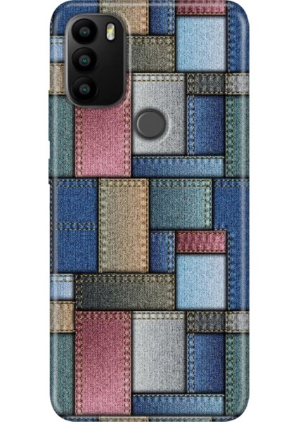 General Mobile Gm 21 Pro Kılıf Baskılı Esnek Silikon Kapak Jean Pattern