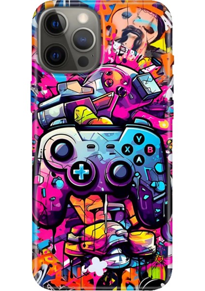 Apple iPhone 12 Pro Kılıf Tasarım Baskılı Silikon Gamer