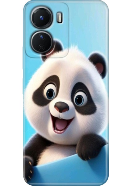 Vivo Y16 Kılıf Desenli Silikon Ermer Teknoloji Kapak Panda