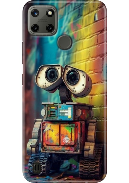 Realme C21Y - Realme C25Y Kılıf Desenli Kapak Renkli Tpu Uv Robotic