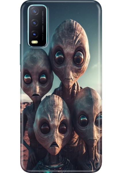 Vivo Y20 Y20S Y11S Uyumlu Kapak Kılıf Desenli Kapak Renkli Tpu Uv Ufo