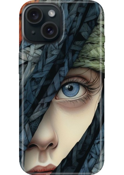 iPhone 15 Uyumlu Kılıf Desenli Kapak Renkli Tpu Uv Siluet