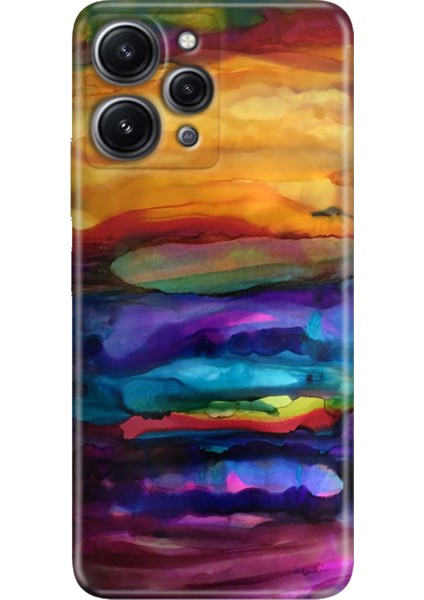 Xiaomi Redmi 12 Kılıf Tasarım Outlet Silikon Sulu Boya