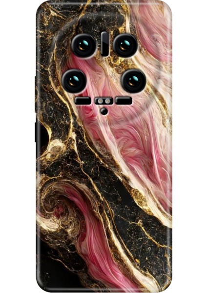 Xiaomi Mi 14 Ultra Kılıf Renkli Rubber Desen Silikon Seattle Mermer