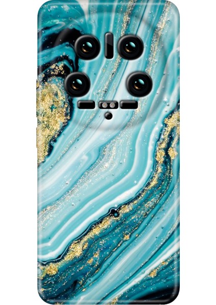 Xiaomi Mi 14 Ultra Kılıf Renkli Rubber Desen Silikon Simli Taş