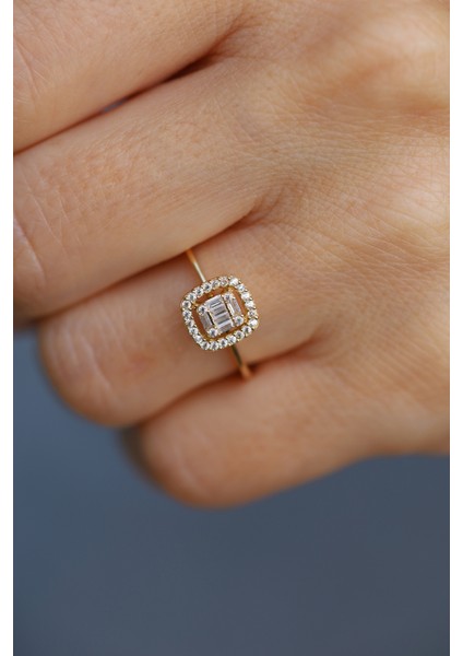 14 Ayar Altın Ince Baget Yüzük