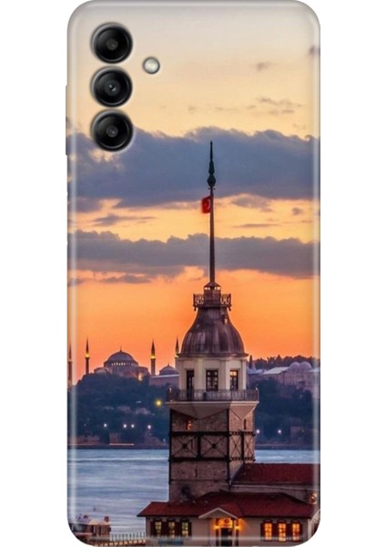 Samsung Galaxy A04S Kılıf Renkli Esnek Silikon Kız Kulesi